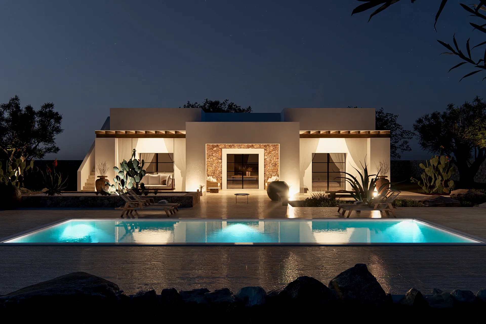 Villa méditerranéenne neuve, piscine privée et oliveraie